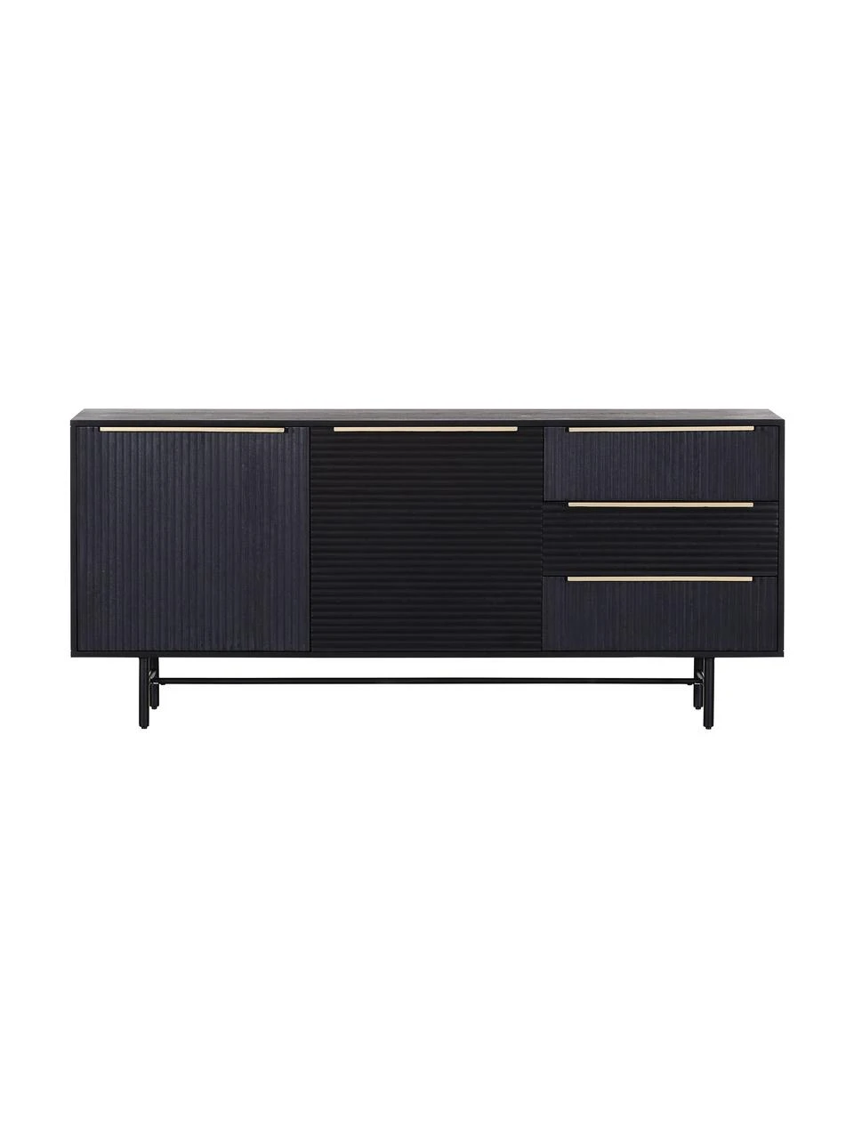 Akazienholz-Sideboard Mamba mit geriffelter Front, B 175 x H 77 cm – Bild 3