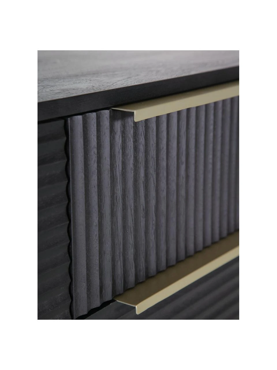 Akazienholz-Sideboard Mamba mit geriffelter Front, B 175 x H 77 cm – Bild 4