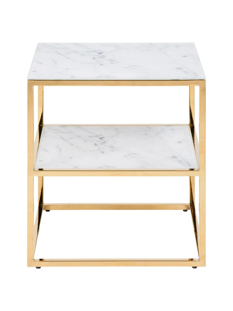 Beistelltisch Aruba mit marmorierter Glasplatte, B 40 x H 51 cm – Bild 5