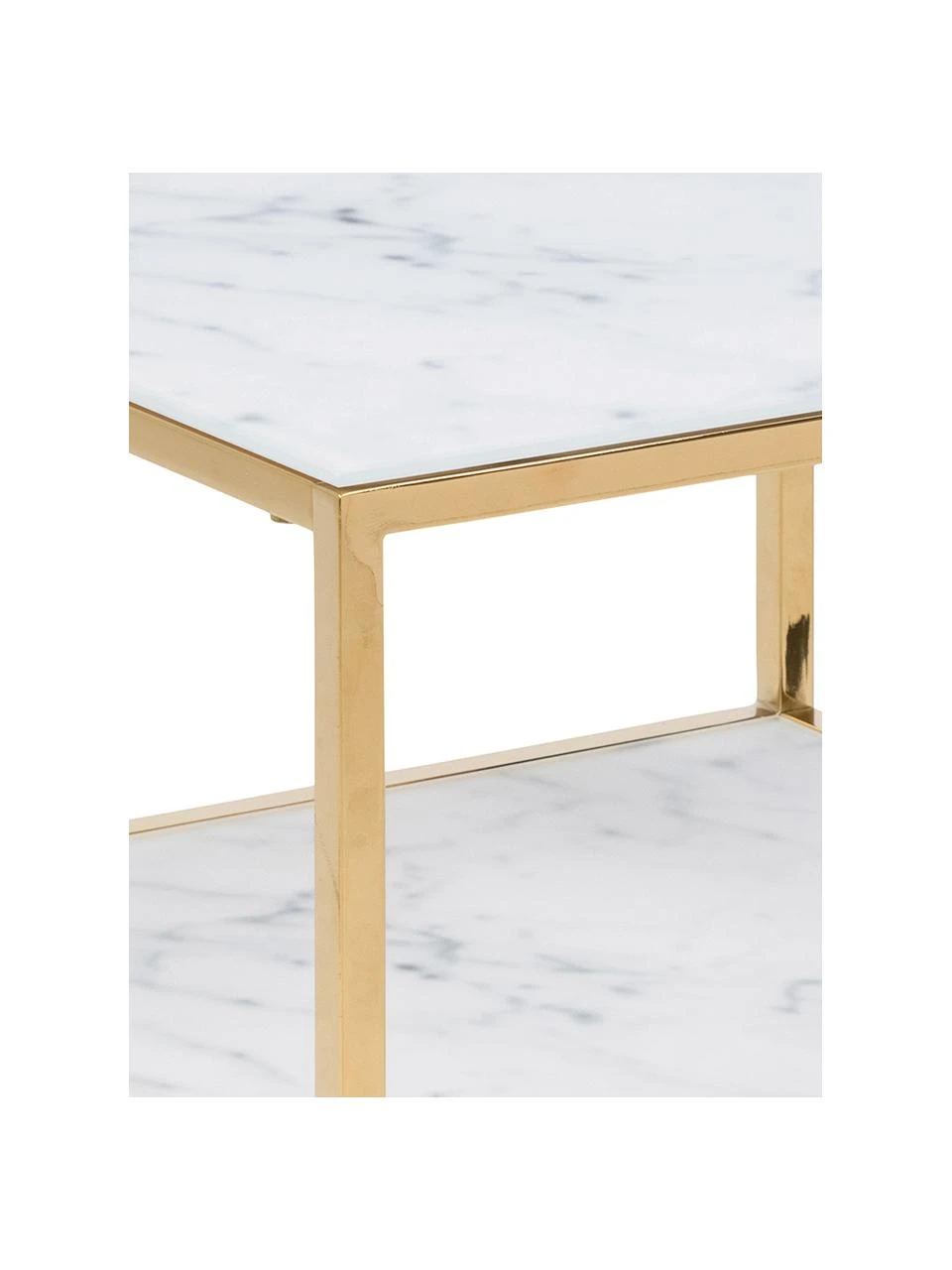 Beistelltisch Aruba mit marmorierter Glasplatte, B 40 x H 51 cm – Bild 6