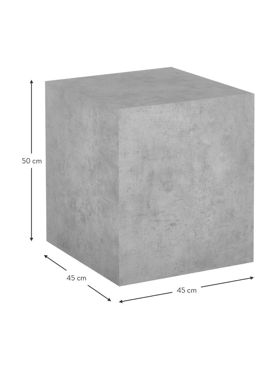 Westwing Collection Beistelltisch Lesley in Betonoptik, B 45 x H 50 cm – Bild 4