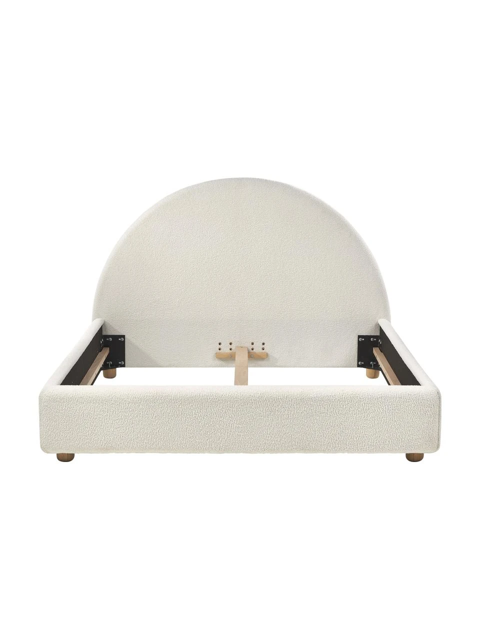 Westwing Collection Bouclé-Polsterbett Ebba in Cremeweiß, 140 x 200 cm – Bild 6