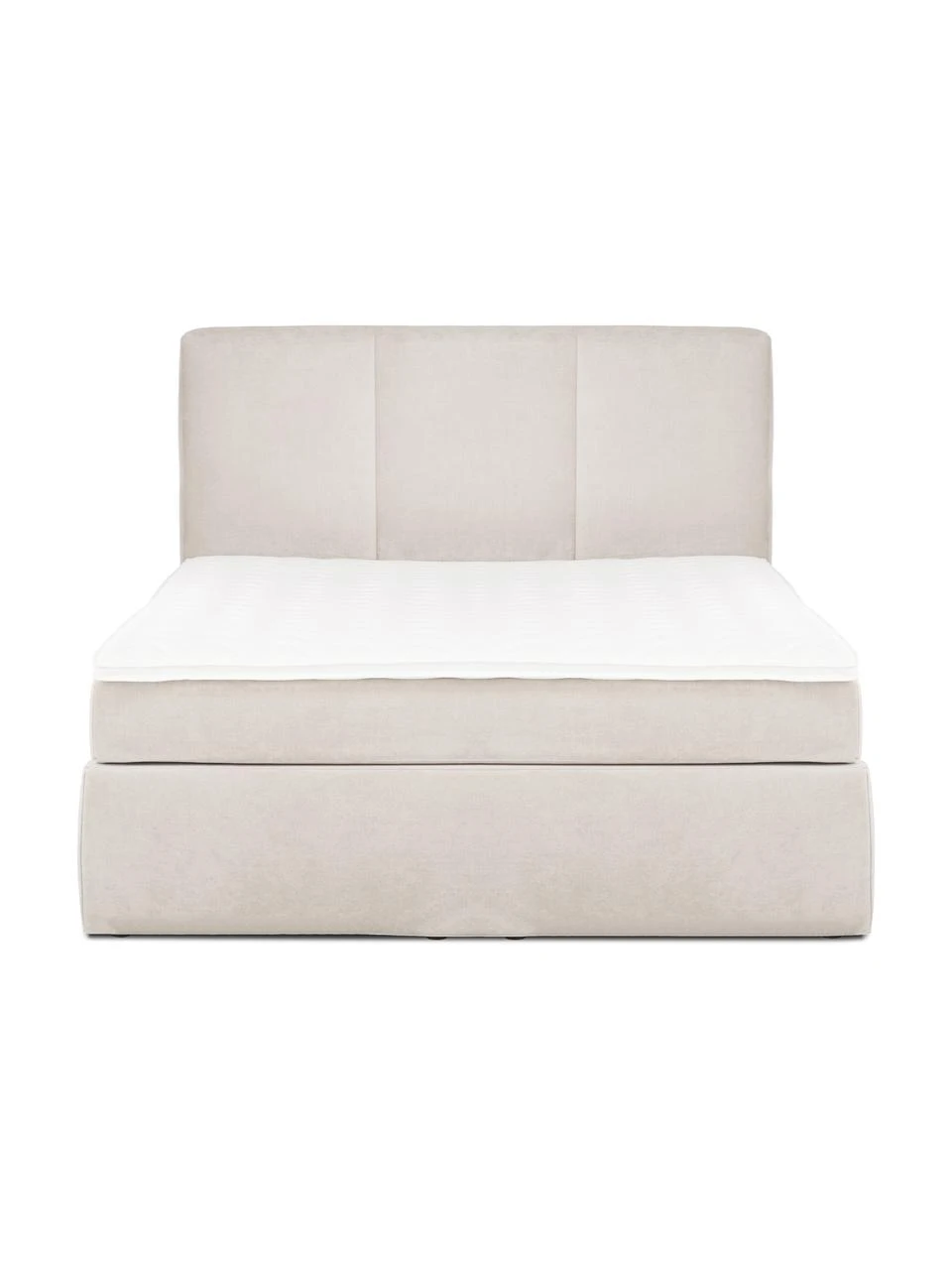 Westwing Collection Boxspringbett Oberon in Beige, 140 x 200 cm, Härtegrad H2 – Bild 4