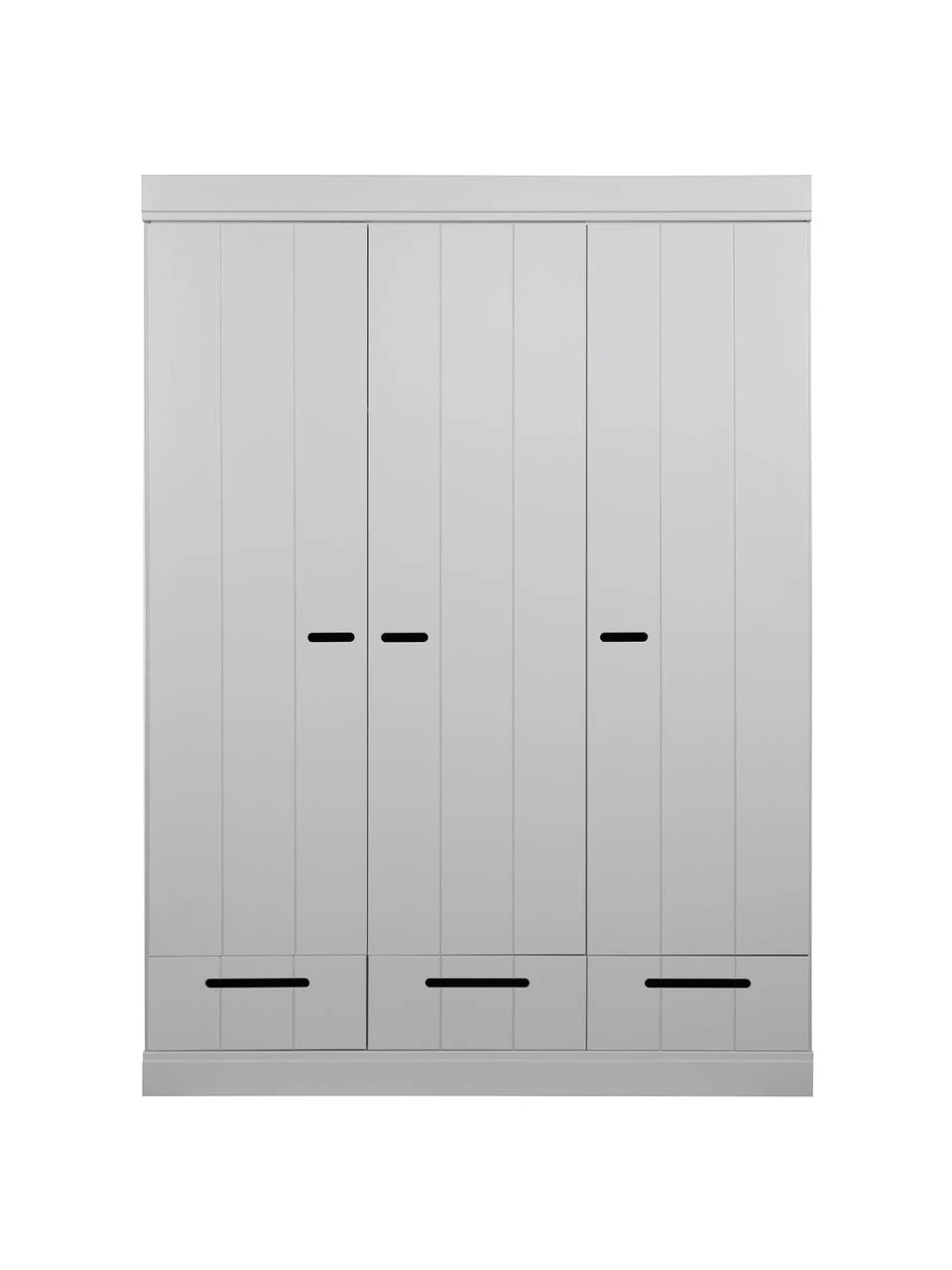 Drehtürenschrank Connect in Hellgrau, 3-türig, B 140 x H 195 cm – Bild 6