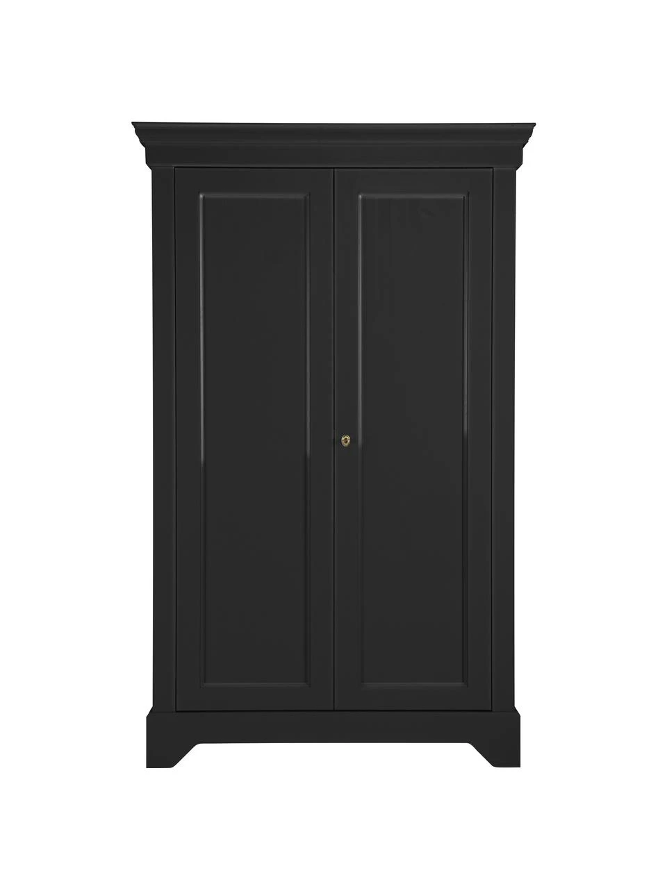 Drehtürenschrank Isabel aus Holz in Schwarz, 2-türig, B 118 x H 191 cm – Bild 5