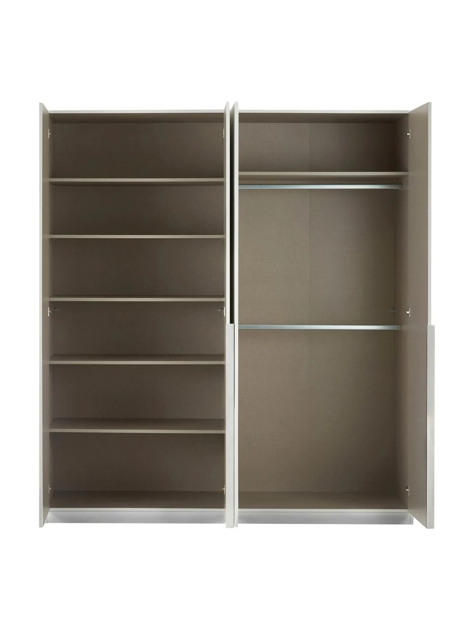 Drehtürenschrank Mia in Hellgrau, 4-türig, B 181 x H 210 cm – Bild 5