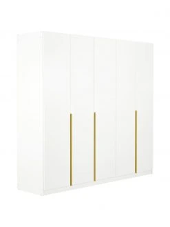 Drehtürenschrank Mia in Weiß, 5-türig, B 226 x H 210 cm