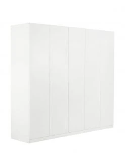 Drehtürenschrank Mia in Weiß, 5-türig, B 226 x H 210 cm