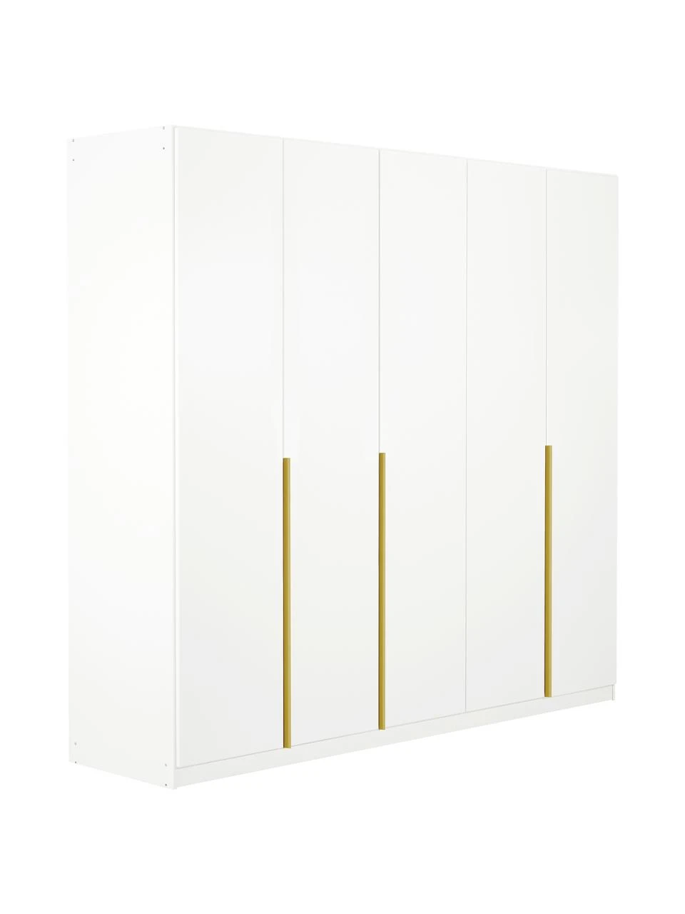 Drehtürenschrank Mia in Weiß, 5-türig, B 226 x H 210 cm