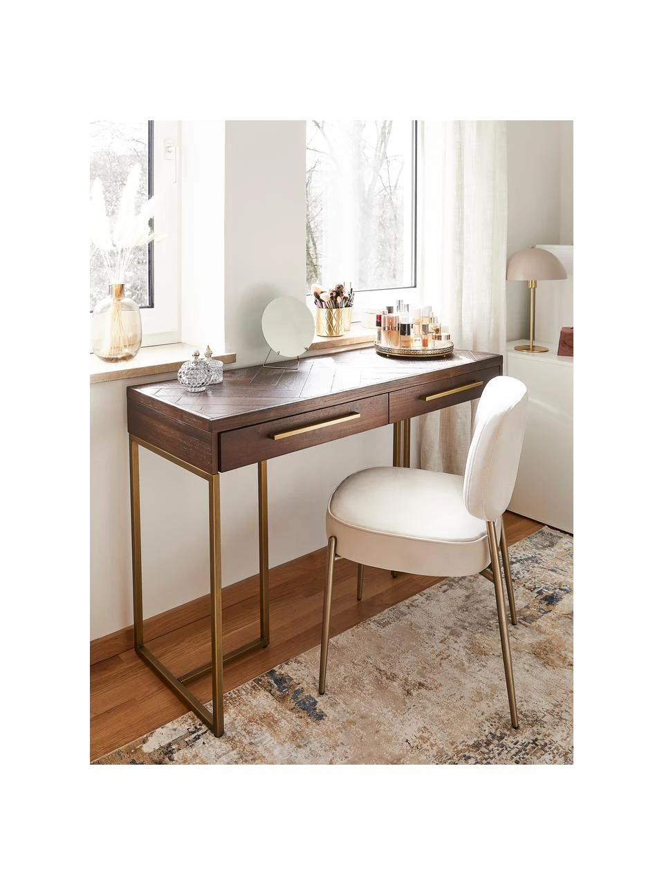 Dutchbone Fischgrät-Konsole Class mit Akazienholzfurnier, B 120 x T 45 cm – Bild 2