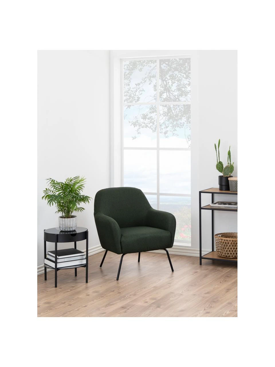 Glas-Beistelltisch Tipton mit Stauraum, Ø 45 x H 50 cm – Bild 2