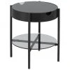 Glas-Beistelltisch Tipton mit Stauraum, Ø 45 x H 50 cm