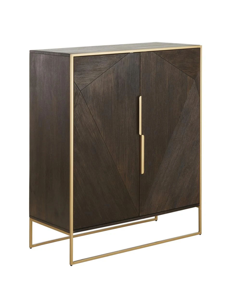 Westwing Collection Highboard Harry aus massivem Mangoholz, B 100 x H 120 cm