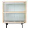 HKliving Highboard Oli mit Glas-Schiebetüren, B 80 x H 89 cm