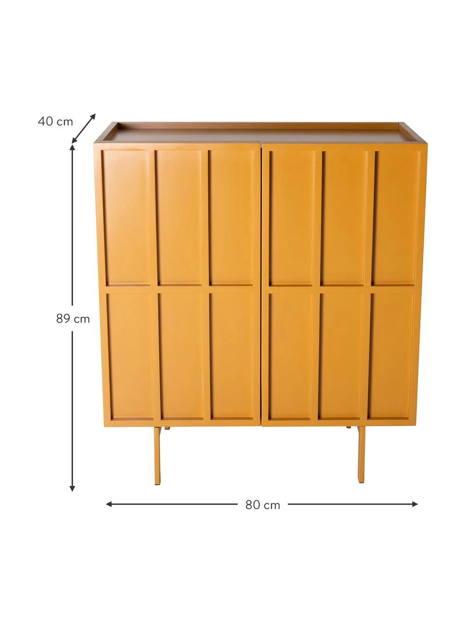 HKliving Highboard Pebble in Orange, B 80 x H 89 cm – Bild 3