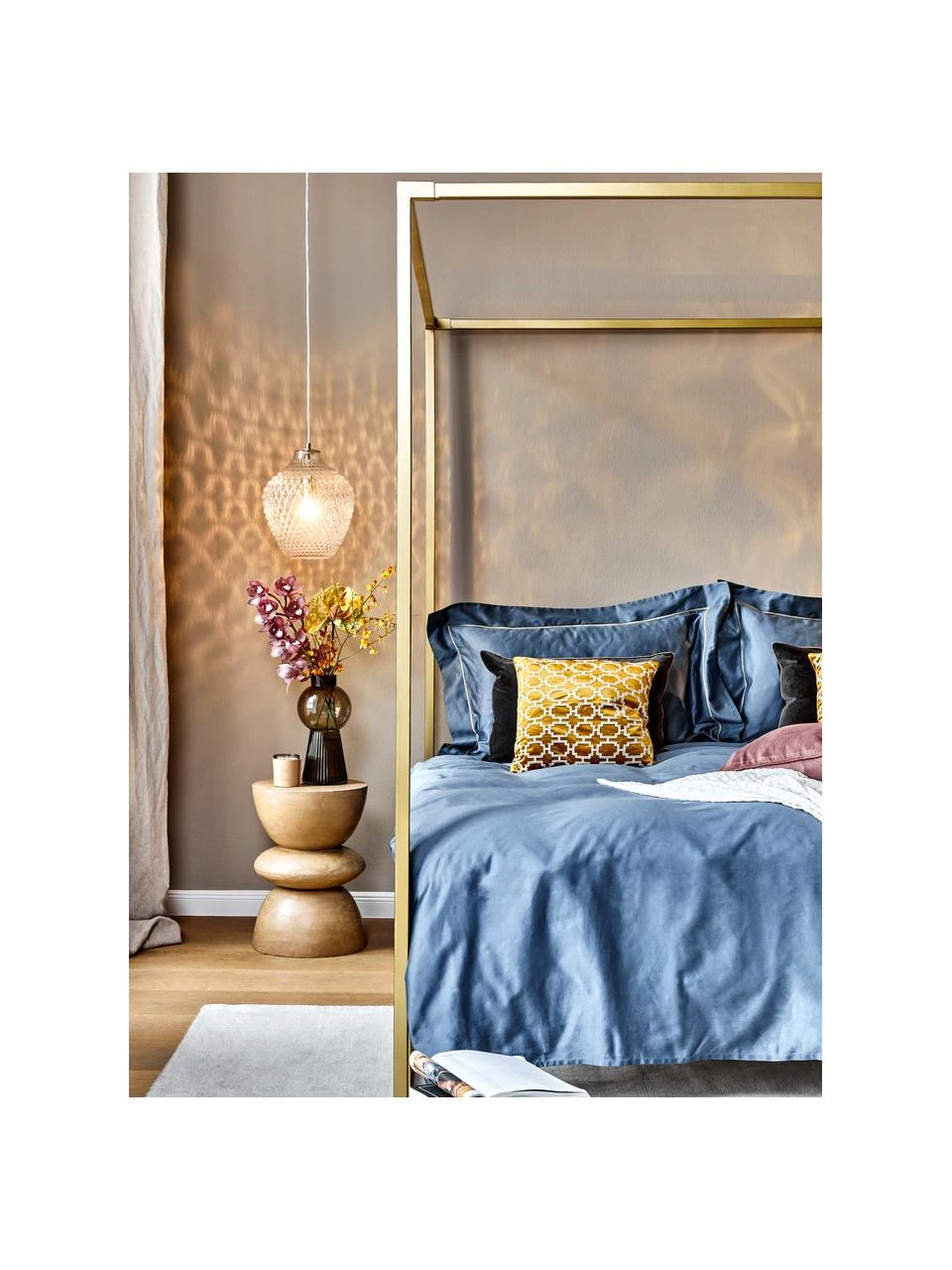 Westwing Collection Himmelbett Belle aus Metall in Gold, 160 x 200 cm – Bild 3