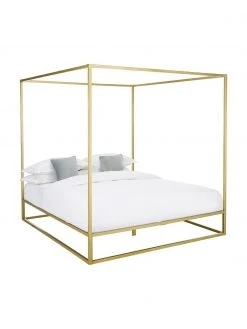 Westwing Collection Himmelbett Belle aus Metall in Gold, 160 x 200 cm