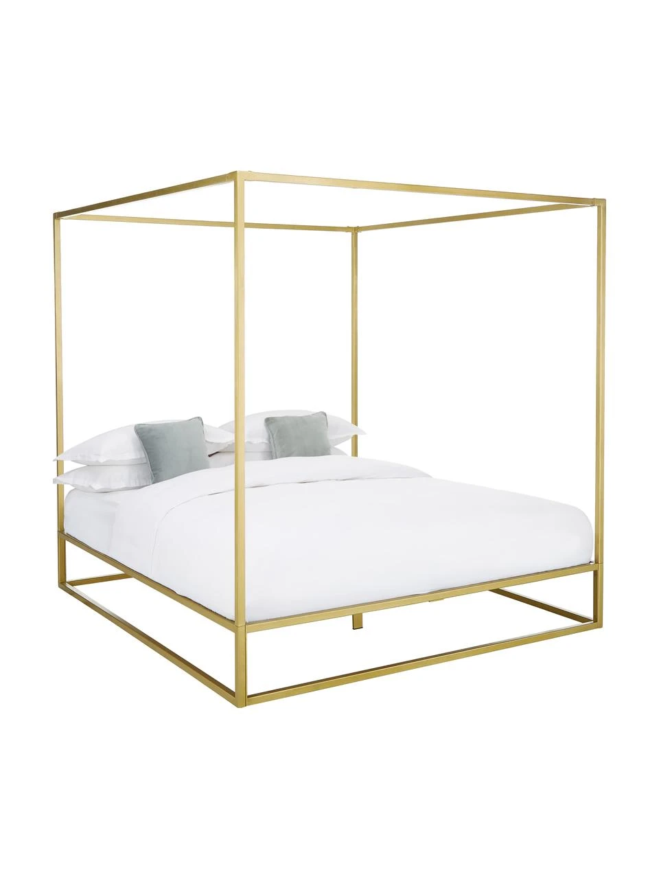 Westwing Collection Himmelbett Belle aus Metall in Gold, 160 x 200 cm