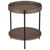 Westwing Collection Holz-Beistelltisch Renee in Dunkelbraun, Ø 44 x H 49 cm