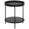 Westwing Collection Holz-Beistelltisch Renee in Schwarz, Ø 44 x H 49 cm