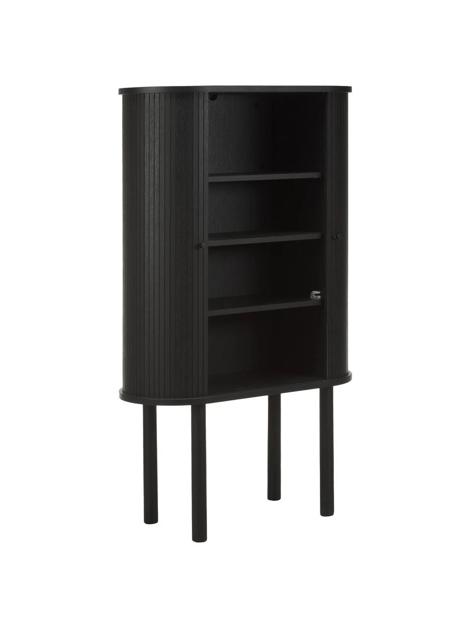 Westwing Collection Holz-Highboard Calary mit geriffelter Front, B 75 x H 130 cm – Bild 5