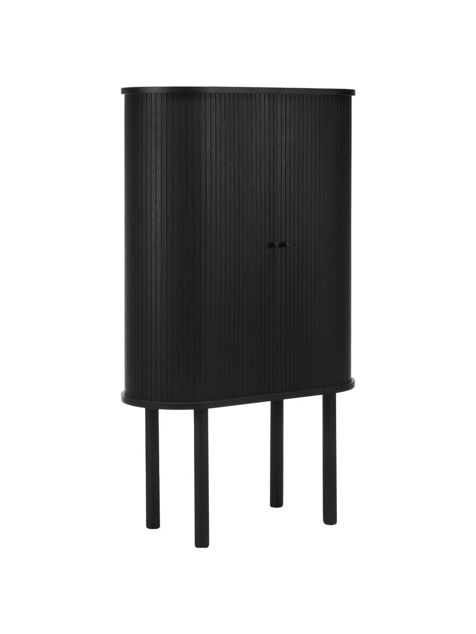 Westwing Collection Holz-Highboard Calary mit geriffelter Front, B 75 x H 130 cm