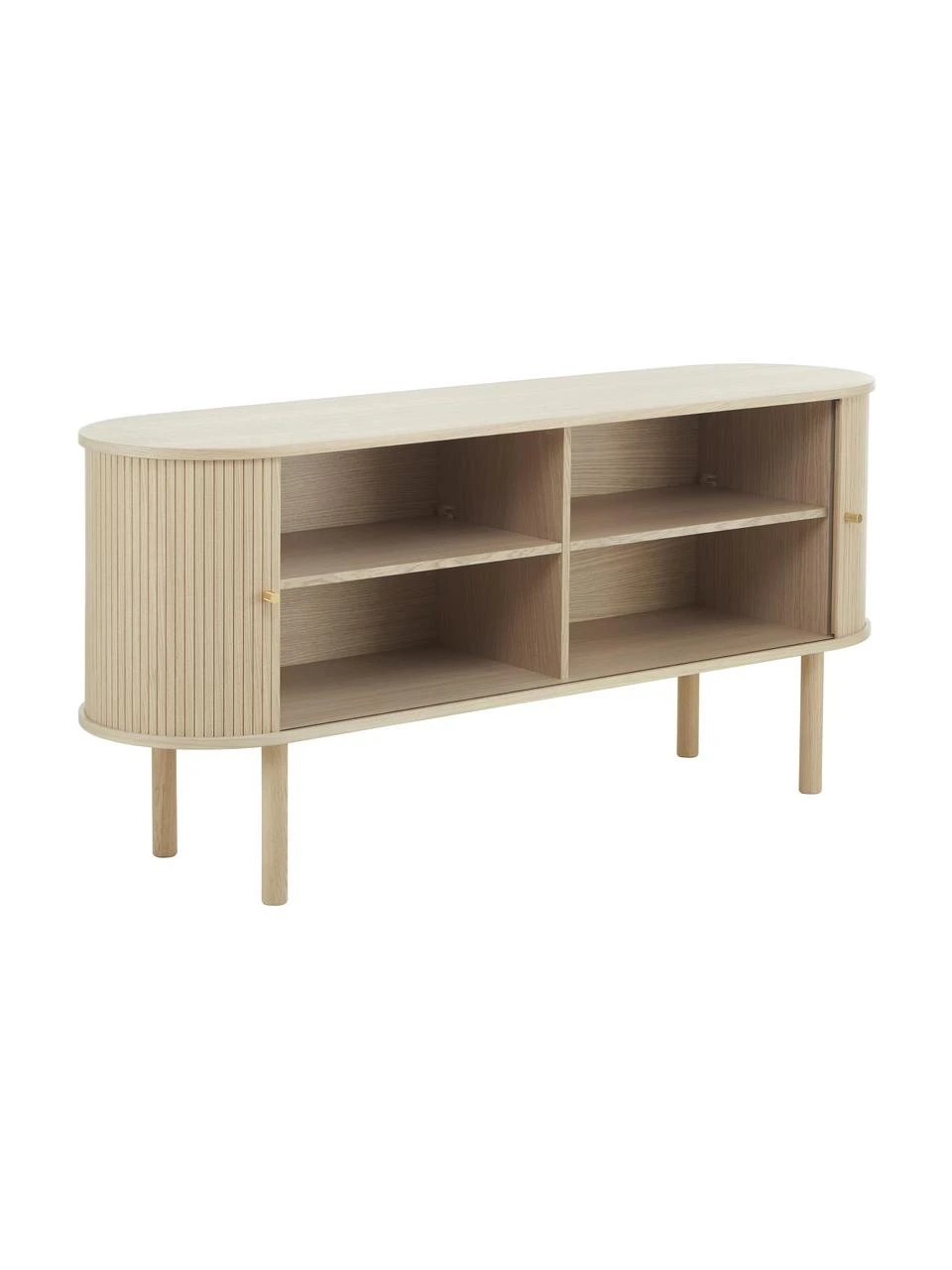 Westwing Collection Holz-Sideboard Calary mit geriffelter Front, B 160 x H 75 cm – Bild 5