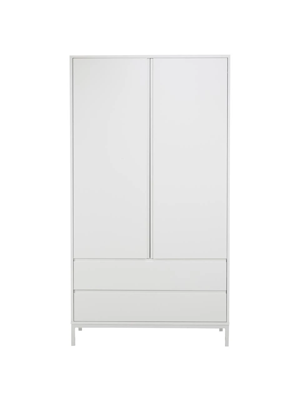 Westwing Collection Kleiderschrank Ikaro in Weiß, 2-türig, B 110 x H 200 cm – Bild 5
