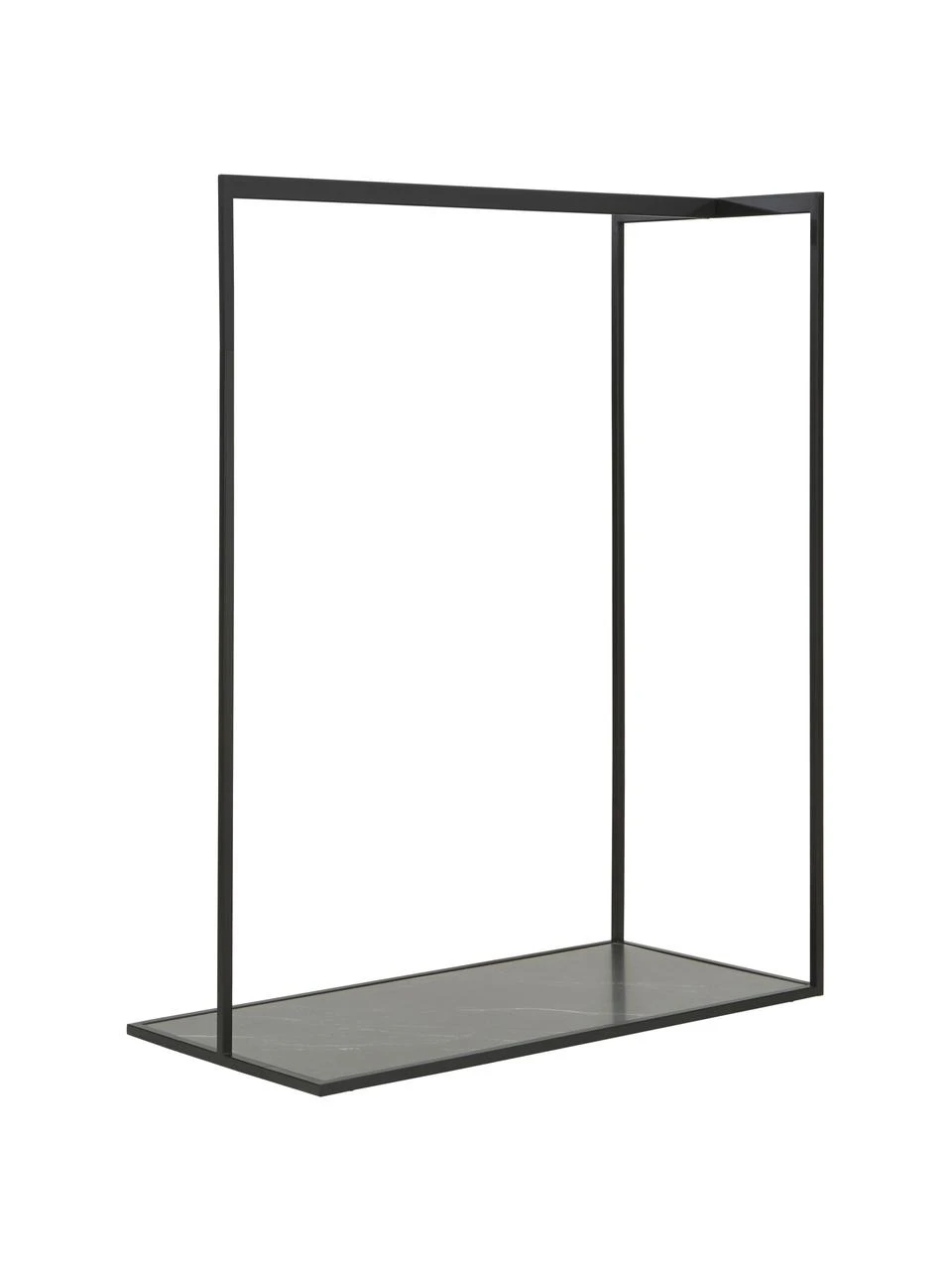 Westwing Collection Kleiderstange Pacey in Schwarz mit Marmor-Optik, B 120 x H 152 cm