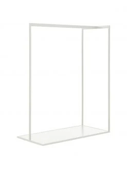 Westwing Collection Kleiderstange Pacey in Weiß mit Marmor-Optik, B 120 x H 152 cm