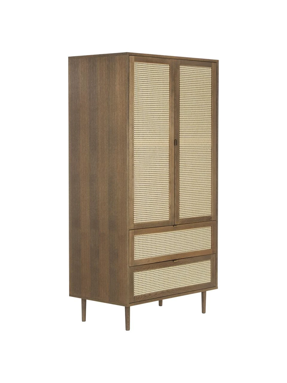 Westwing Collection Kleiner Kleiderschrank Aries mit Wiener Geflecht, 2-türig, B 100 x H 194 cm – Bild 5