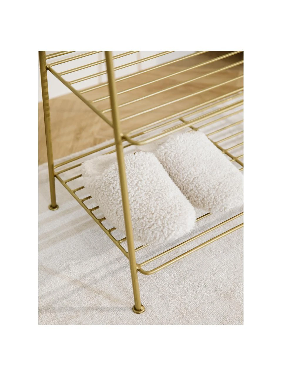 Madam Stoltz Kleines Schuhregal Anna mit 2 Ablageflächen, B 64 x H 37 cm – Bild 3