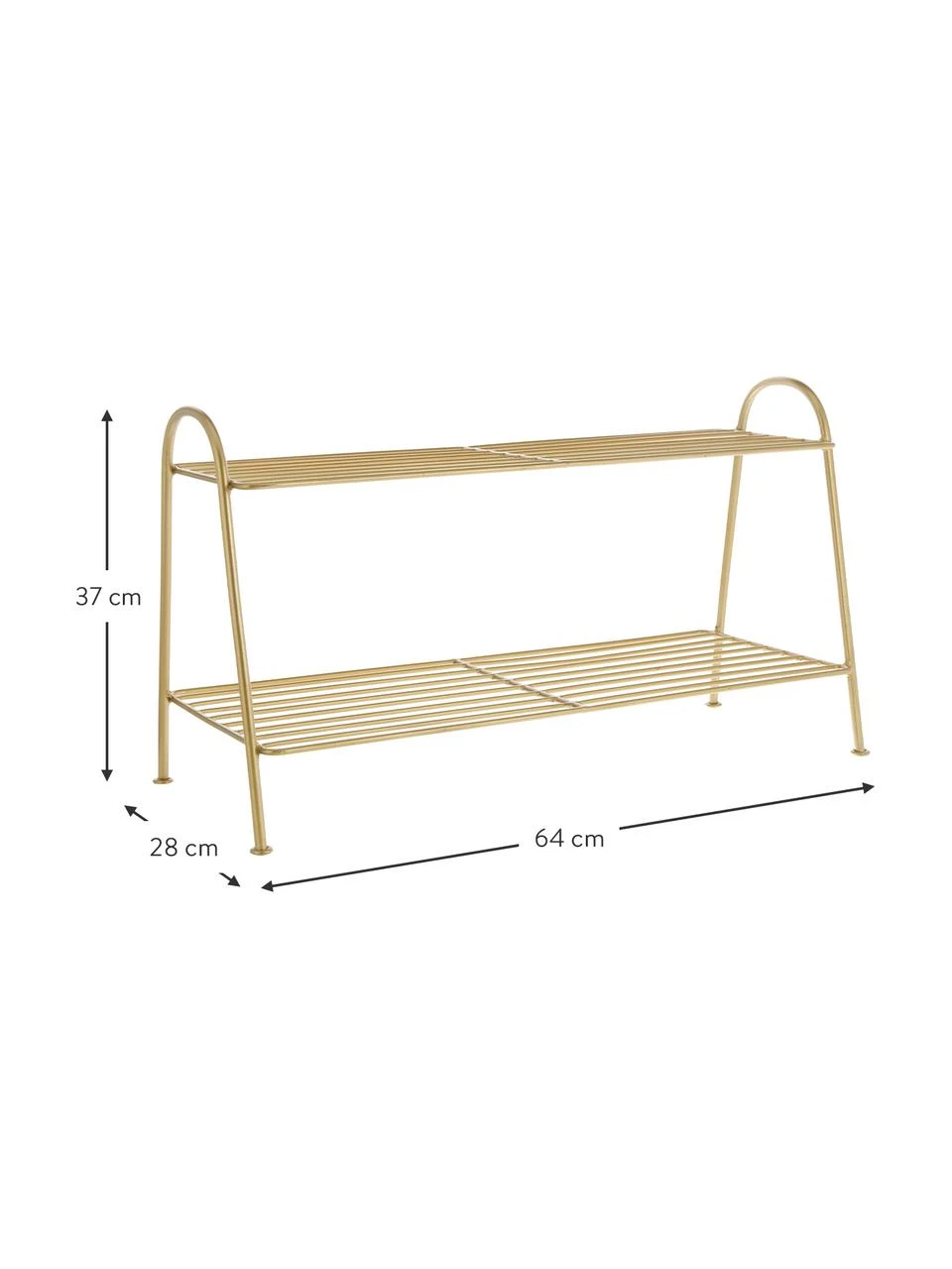 Madam Stoltz Kleines Schuhregal Anna mit 2 Ablageflächen, B 64 x H 37 cm – Bild 4
