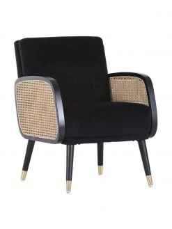 Loungesessel Hakoon mit Wiener Geflecht in Schwarz, B 64 x T 75 cm