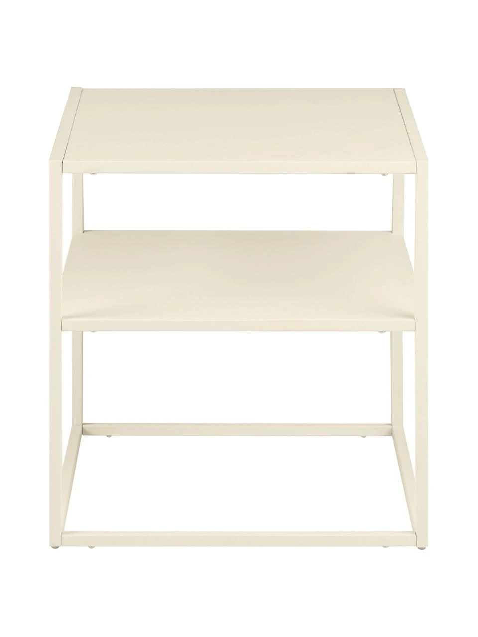 Westwing Collection Metall-Beistelltisch Neptun mit Ablage in Beige, B 45 x T 40 cm – Bild 5