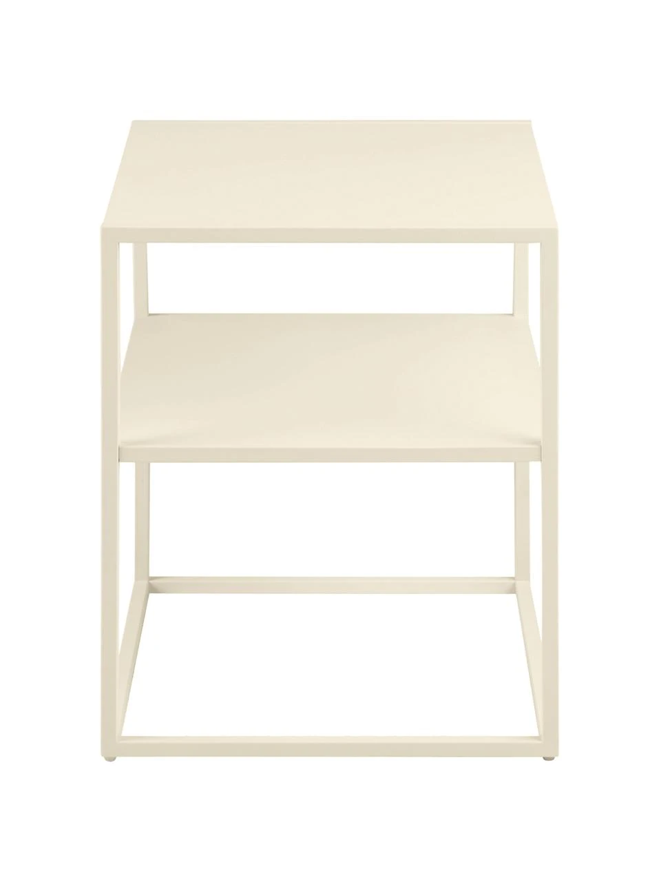 Westwing Collection Metall-Beistelltisch Neptun mit Ablage in Beige, B 45 x T 40 cm – Bild 6