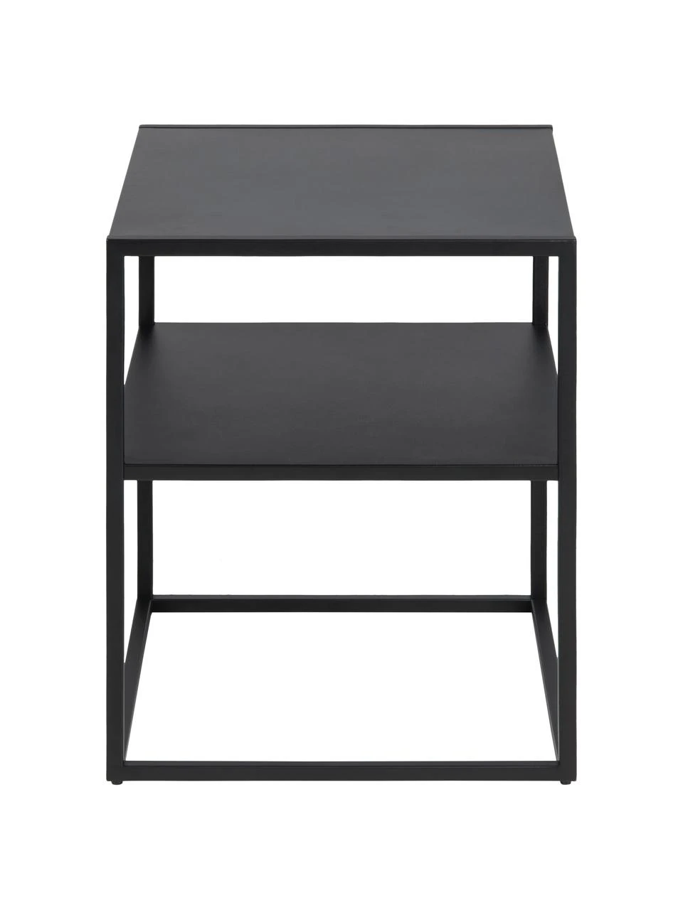 Westwing Collection Metall-Beistelltisch Neptun mit Ablage in Schwarz, B 45 x T 40 cm – Bild 6