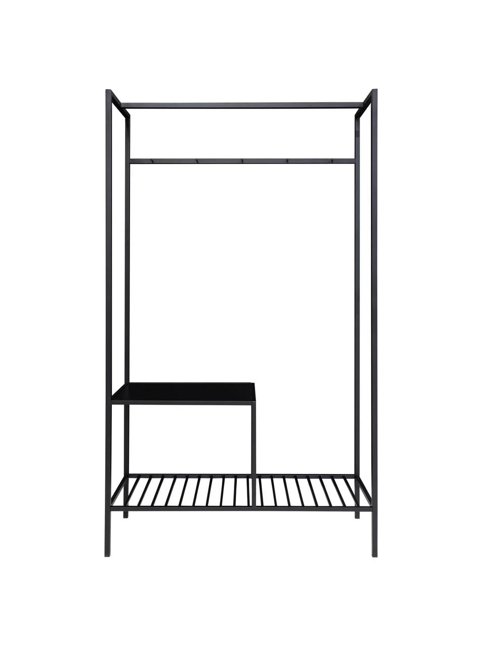 Metall-Garderobe Noel in Schwarz, B 101 x H 170 cm – Bild 4