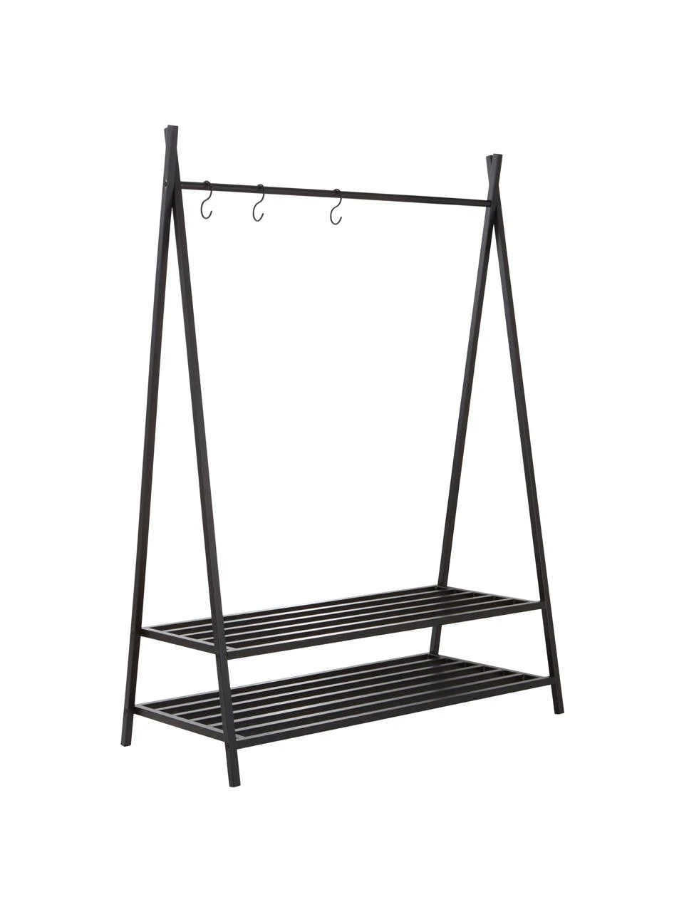 Jotex Metall-Garderobe Preston in Schwarz, B110 x H 150 cm