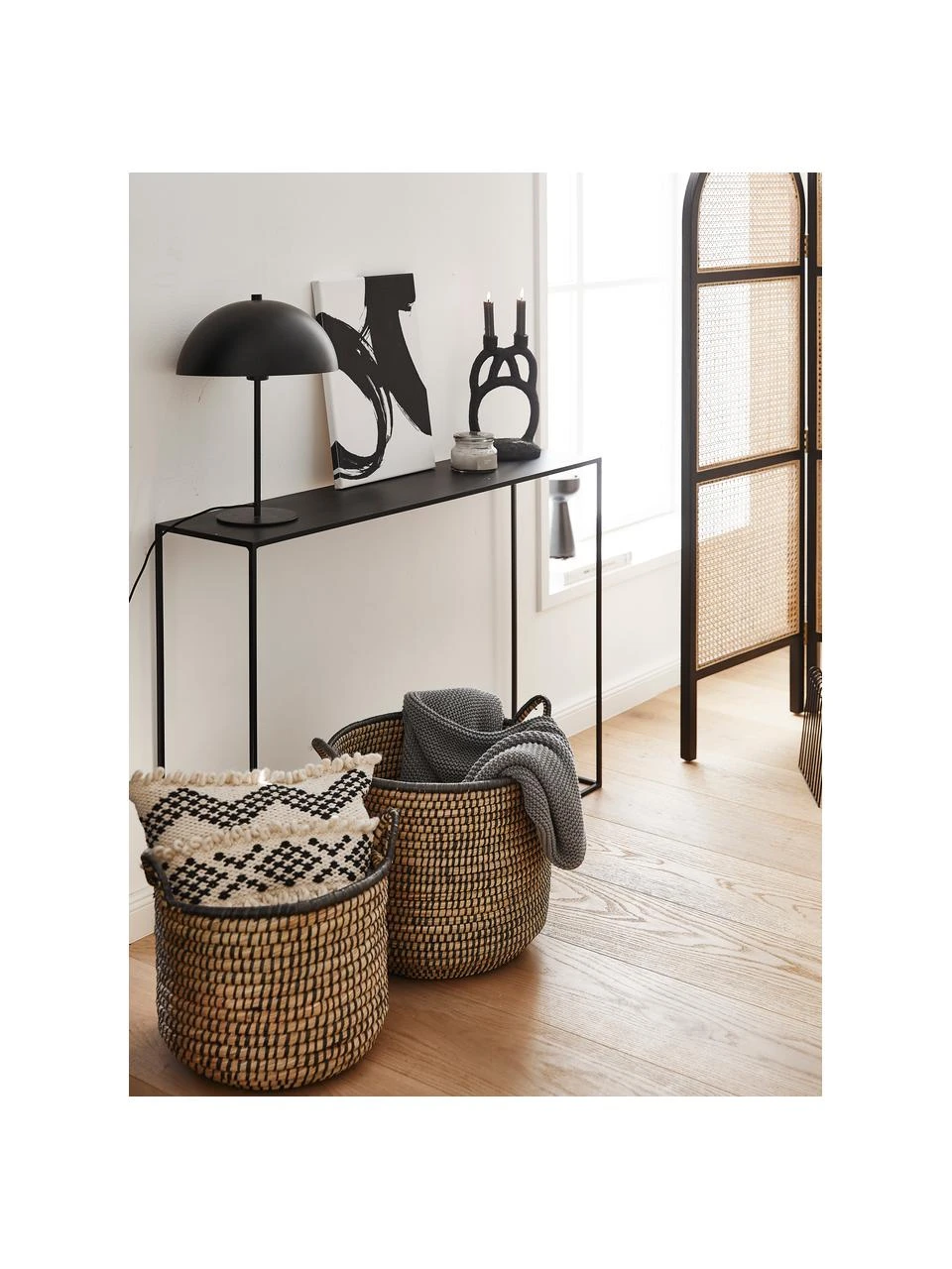 Metall-Konsole Expo in Schwarz, B 110 x T 25 cm – Bild 2