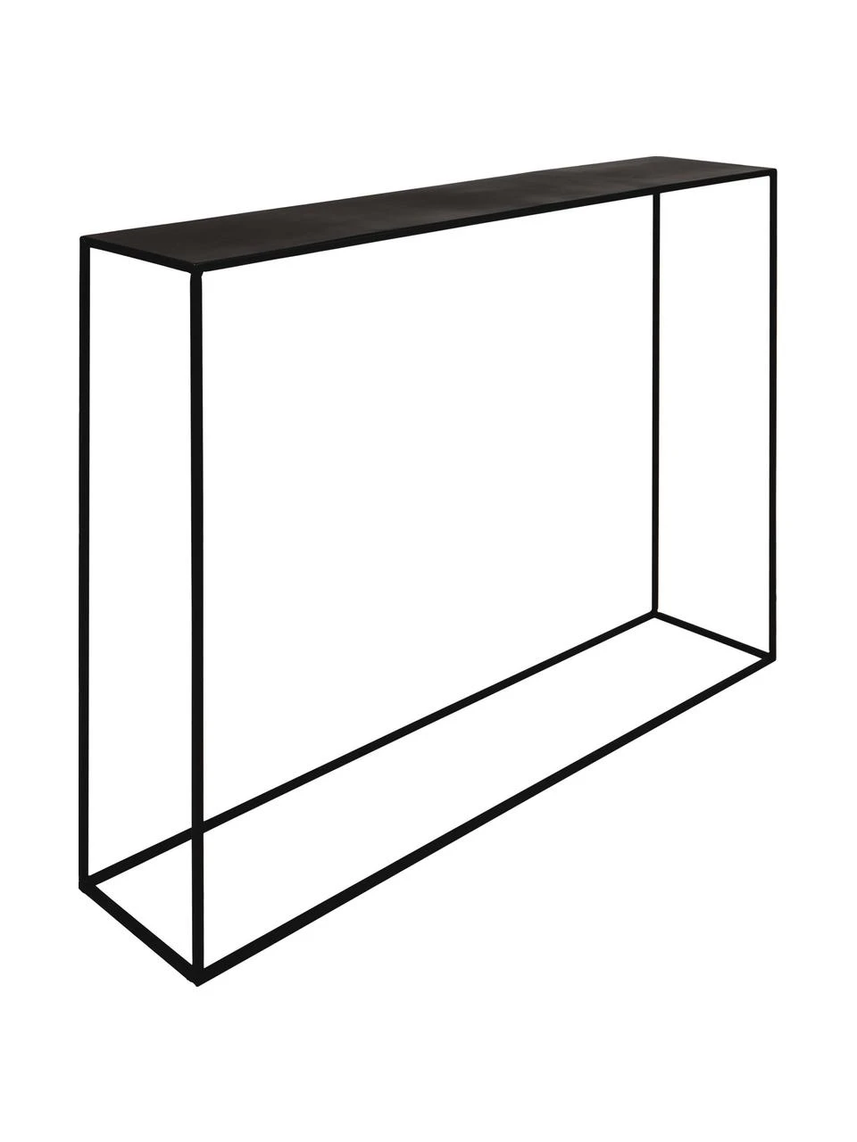 Metall-Konsole Expo in Schwarz, B 110 x T 25 cm