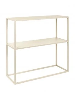 Westwing Collection Metall-Regal Neptun mit Ablage in Beige, B 80 x H 80 cm