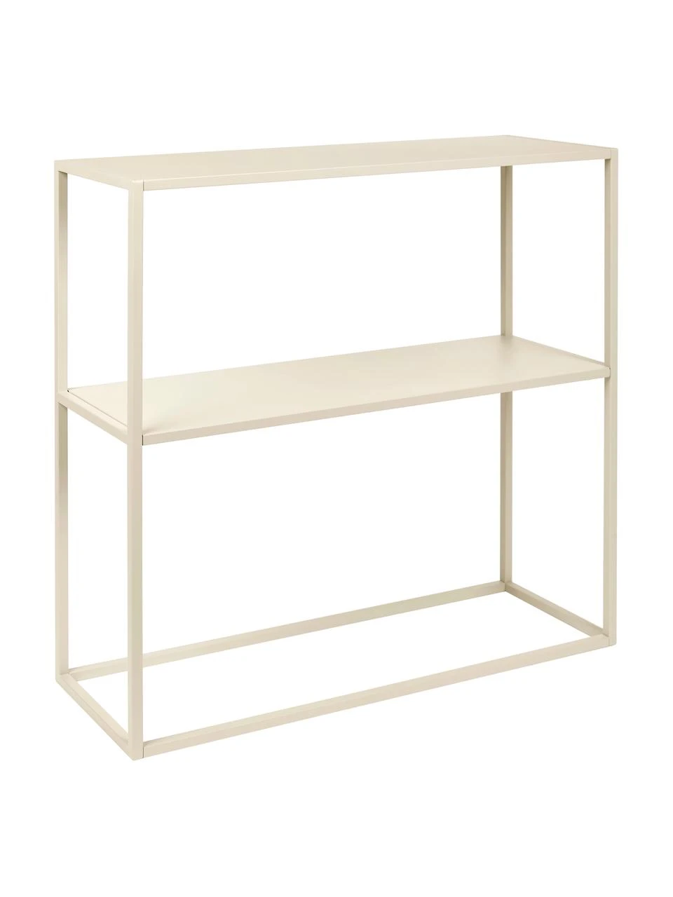 Westwing Collection Metall-Regal Neptun mit Ablage in Beige, B 80 x H 80 cm