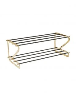 Kare Design Metall-Schuhregal Walk mit 2 Ablageflächen, B 84 x H 34 cm