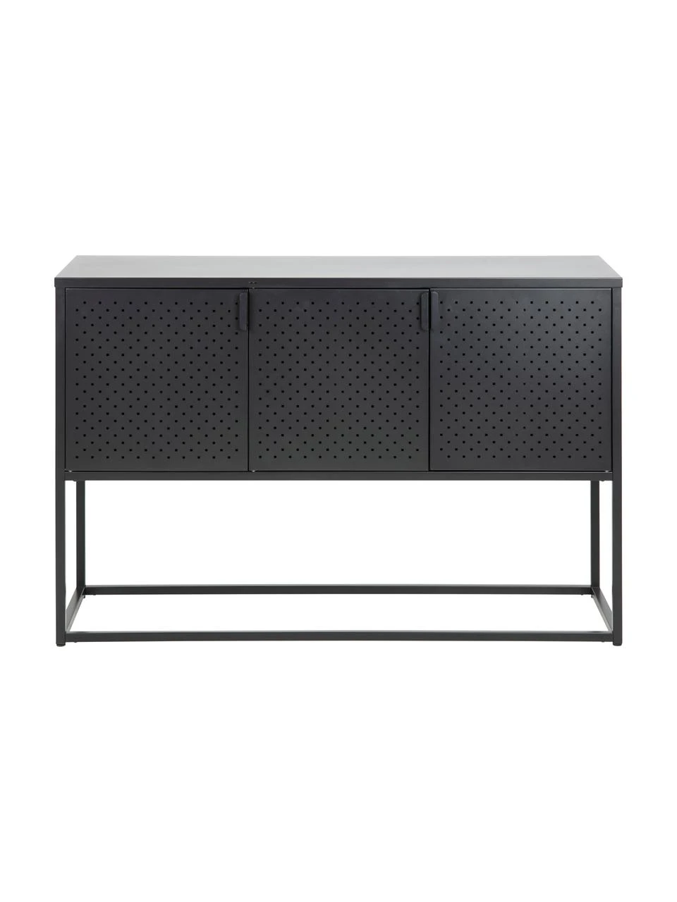 Westwing Collection Metall-Sideboard Neptun mit Türen in Schwarz, B 120 x H 80 cmNur noch 1 Artikel verfügbar – Bild 5