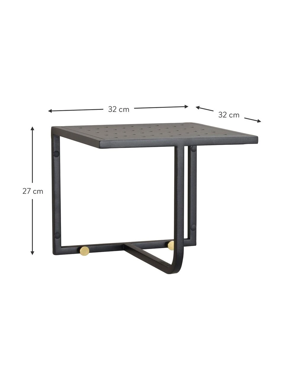 Rowico Metall-Wandgarderobe Malone in Schwarz, B 32 x H 27 cm – Bild 3