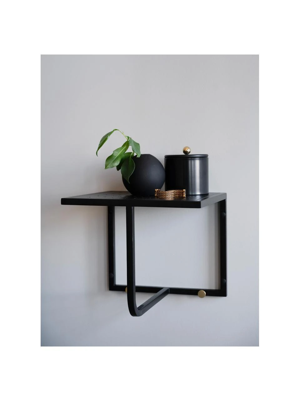 Rowico Metall-Wandgarderobe Malone in Schwarz, B 32 x H 27 cm – Bild 5