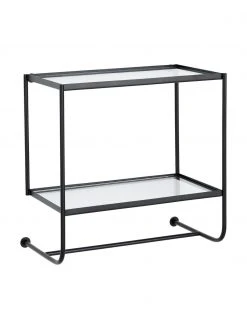 Metall-Wandregal Thelma in Schwarz, B 53 x H 51.5 cm