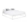 Westwing Collection Metallbett Neptun in Weiß, 140 x 200 cm