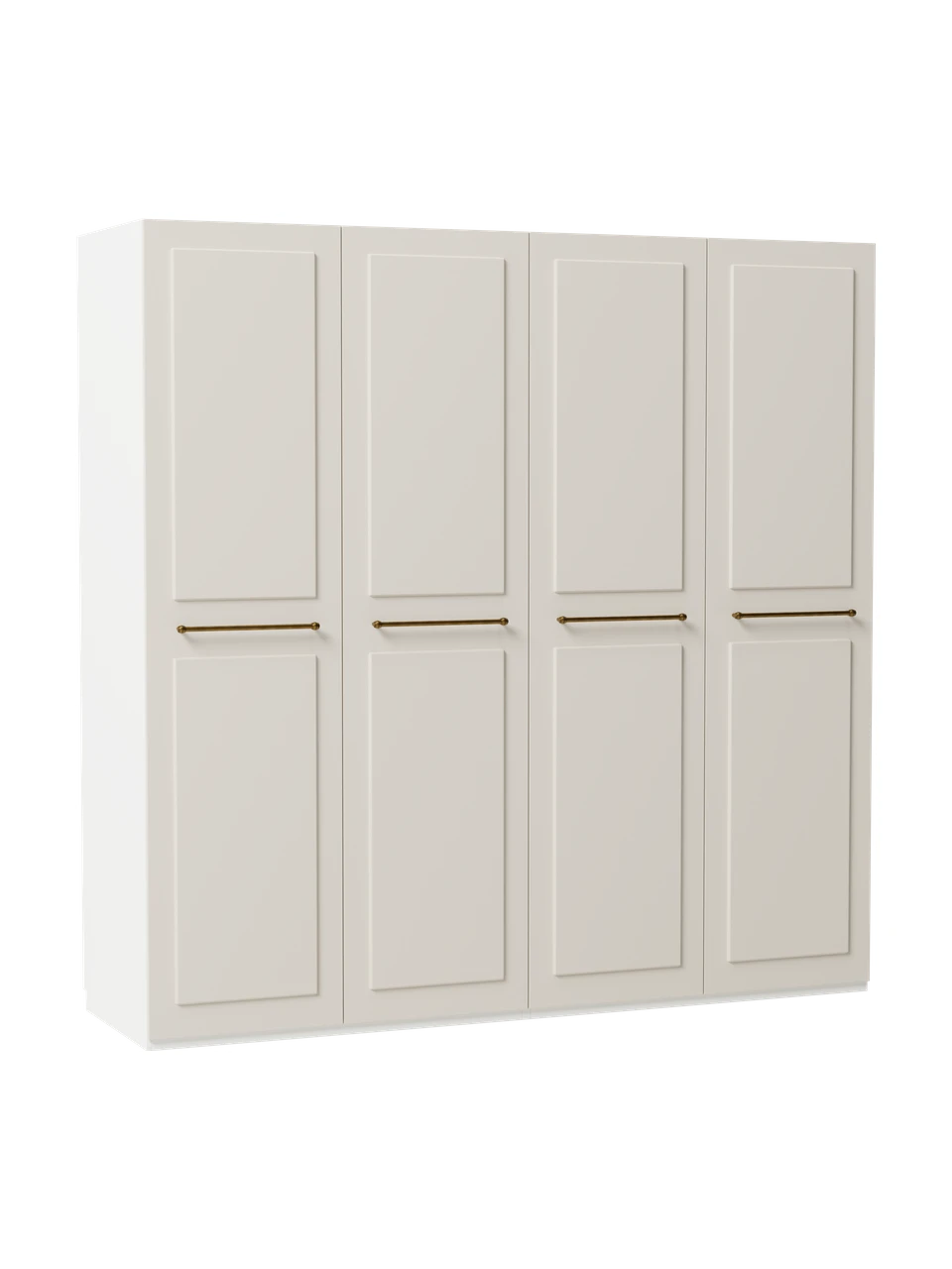 Westwing Collection Modularer Drehtürenschrank Charlotte in Beige, 200 cm Breite, mehrere Varianten, Basic Interior, Höhe 200 cm